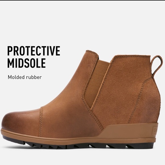 SOREL Evie Pull-On Wedge Booties - Picture 3 of 9